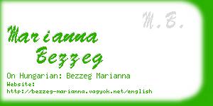 marianna bezzeg business card